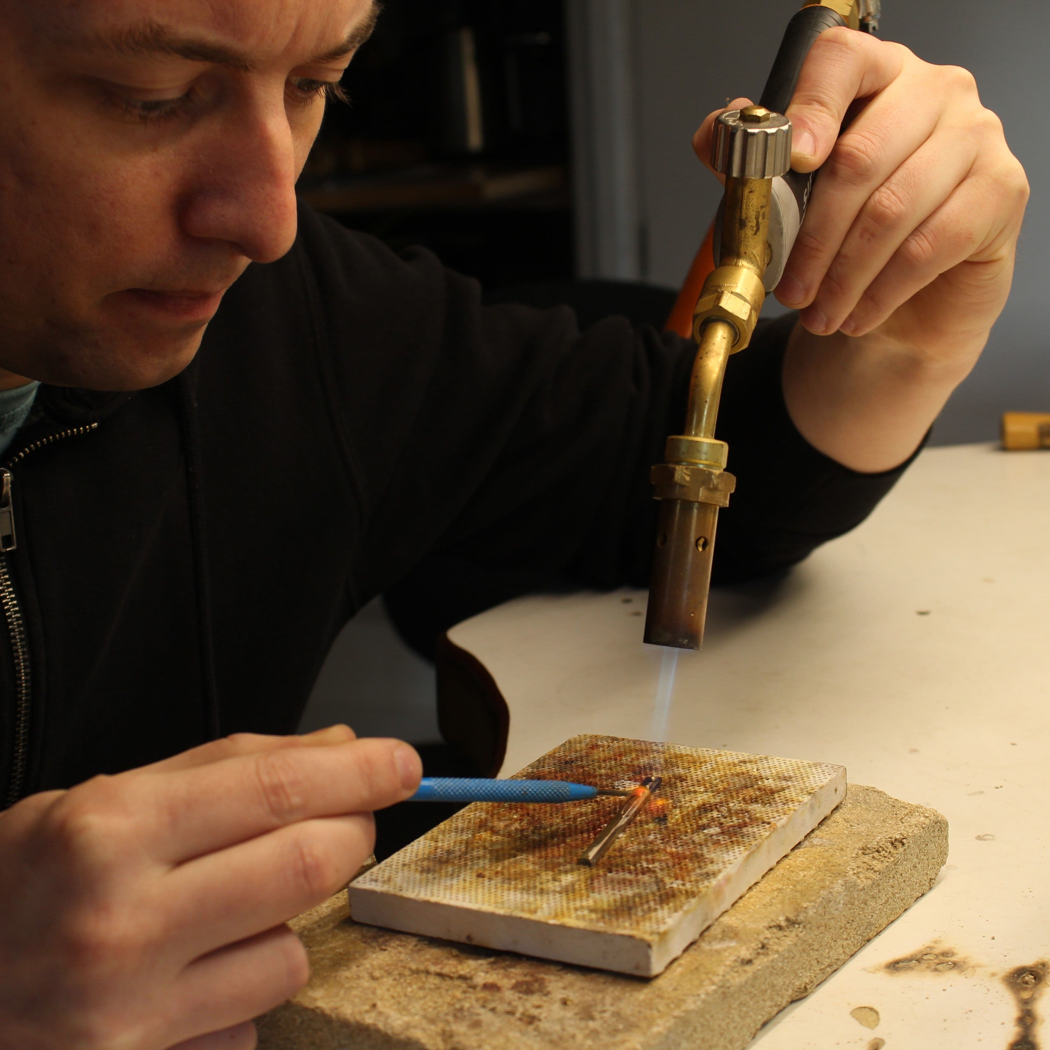 Solderen tijdens de workshop